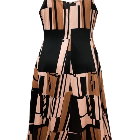 Colorblock Geometric Print Dress - Picture 2 of 3